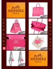 HERMES BIRKIN 25 (Pre-owned) Rose tyrien / Hot pink, Epsom leather, Phw