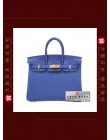 HERMES BIRKIN 25 (Pre-owned) Bleu electrique, Togo leather, Ghw