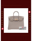 HERMES BIRKIN 25 (Pre-owned) - Gris asphalte, Togo leather, Rose Gold hardware