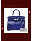 HERMES BIRKIN 30 (Pre-owned) Blue saphir, Niloticus crocodile skin, Phw