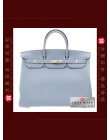 HERMES BIRKIN 40 (Pre-owned) Bleu lin / Linen blue, Togo leather, Phw