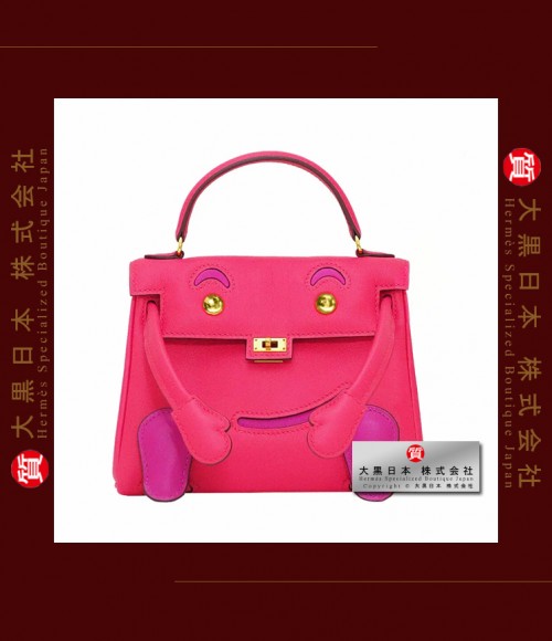 HERMES KELLY DOLL TWO COLOUR (Pre-Owned) - Rose extreme / Rose pourpre, Swift leather, Ghw