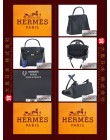 HERMES KELLY DOLL TWO COLOUR (Pre-Owned) Black / Bleu electrique, Swift leather, Phw