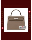 HERMES KELLY 28 (Pre-owned) - Retourne, Etoupe, Togo leather, Phw