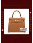 HERMES KELLY 25 (Pre-owned) - Retourne, Gold, Togo leather, Ghw