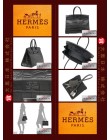 HERMES SO-BLACK BIRKIN 35 (Pre-owned) Matt alligator crocodile skin, Black hardware